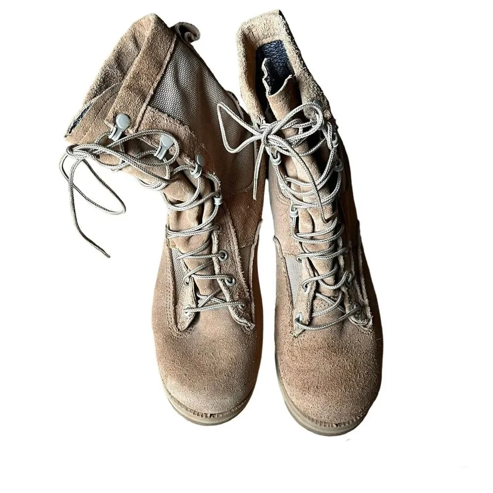 Men's Gore-Tex Desert Tan Suede Lace Up Tactical Military Combat Boots Size: 6R